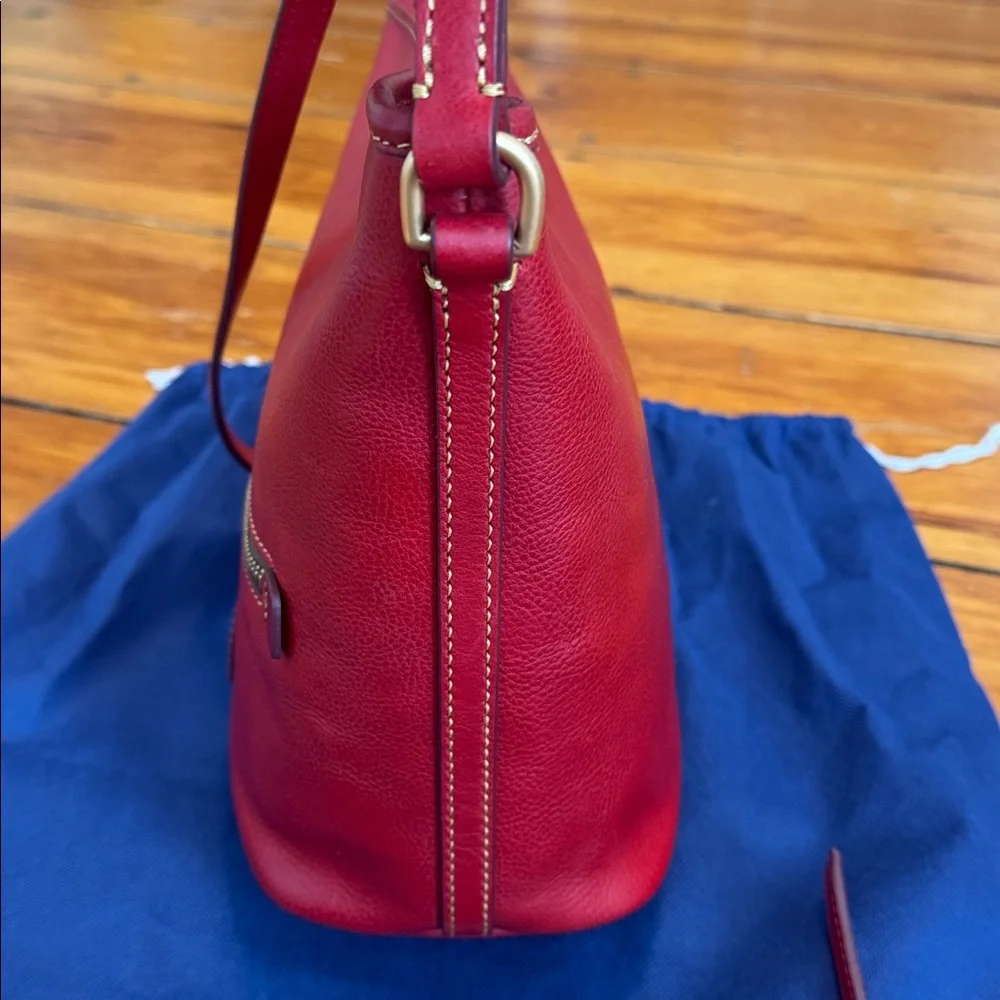 Dooney & Bourke Red Florentine Zip Sac - Picture 7 of 15